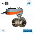 3-Way Brass Motorized Ball Valve 1/2′′-1′′inch with Ce Certificate